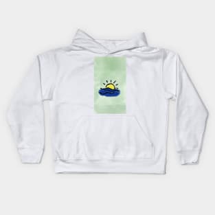 Sun And sea waves Kids Hoodie